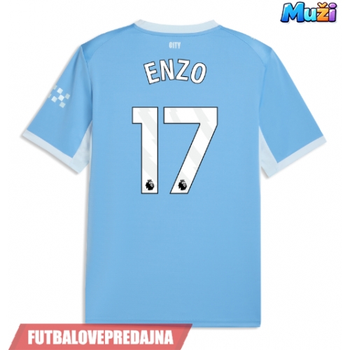 Lacne Muži Futbalové dres Manchester City Enzo Fernandez #17 2026-27 Krátky Rukáv - Domáci